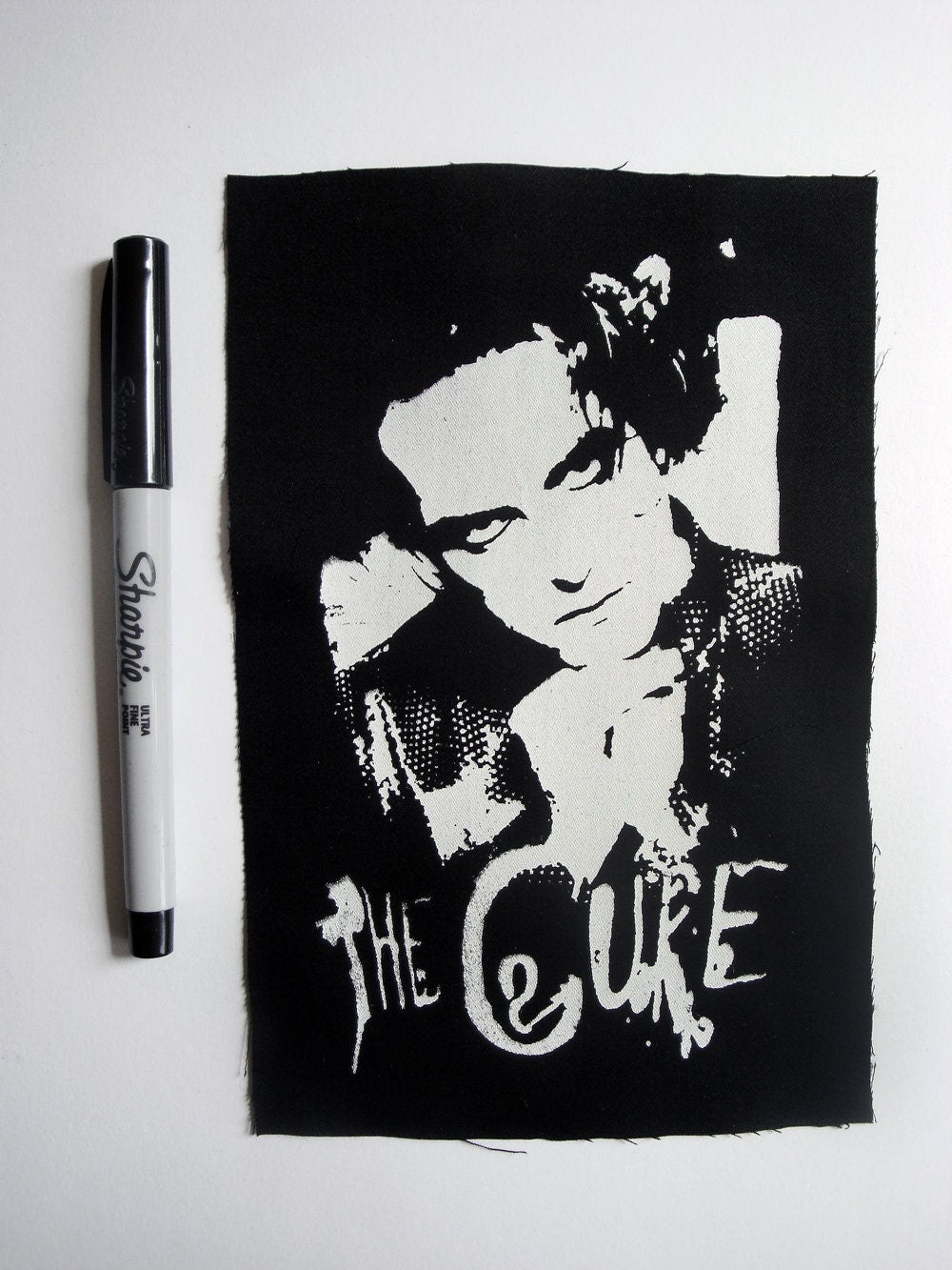 The Cure Robert Smith Screen print Sew-on Patch