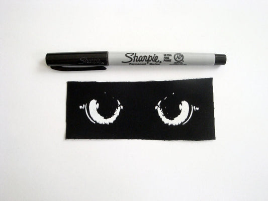 Cat Eyes Screen print Sew-on Patch