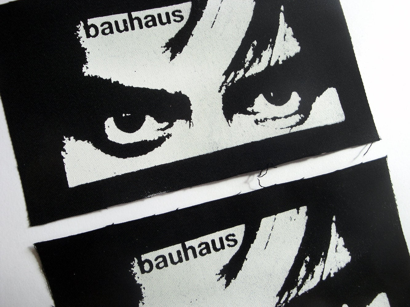Bauhaus Peter Murphy Eyes Screen print Sew-on Patch