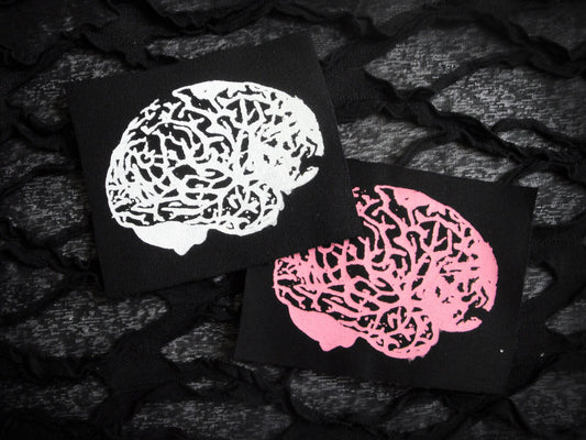 Brain Screen print Sew-on Patch