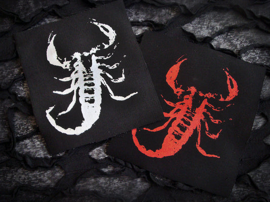 Scorpion Screen print Sew-on Patch