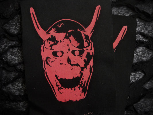 Japanese Hannya Mask Screen print Sew-on Patch