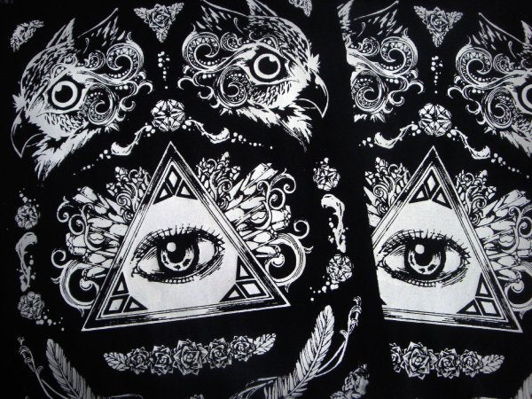 Illuminati Eye of Providence Symbol & Owls Back Patch