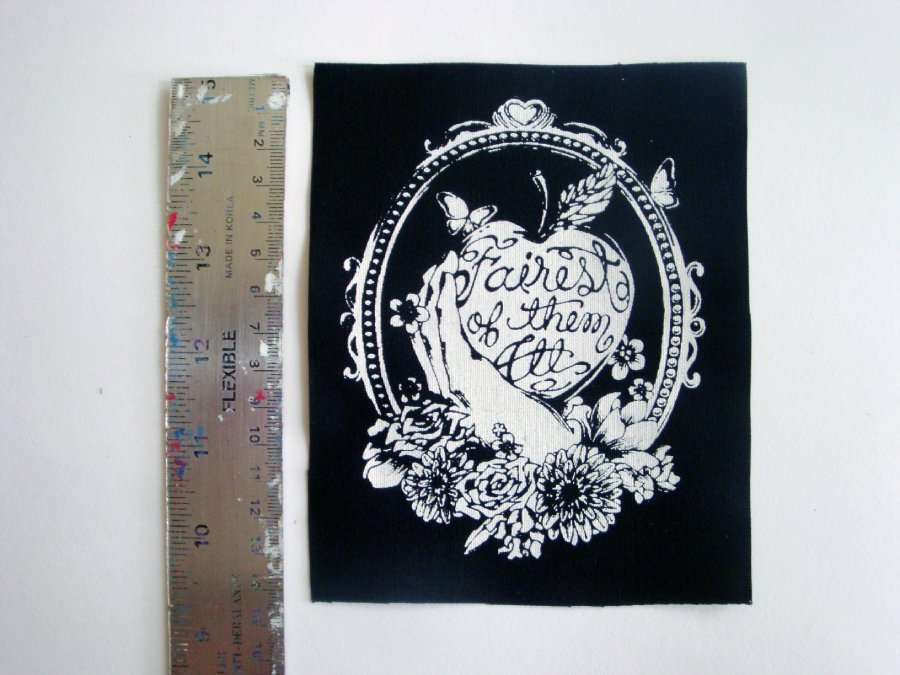 Snow White & Evil Queen Apple Screen print Sew-on Patch