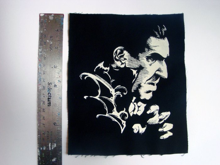 Horror Icons Collection: Bela Lugosi/Dracula Screen print Sew-on Patch