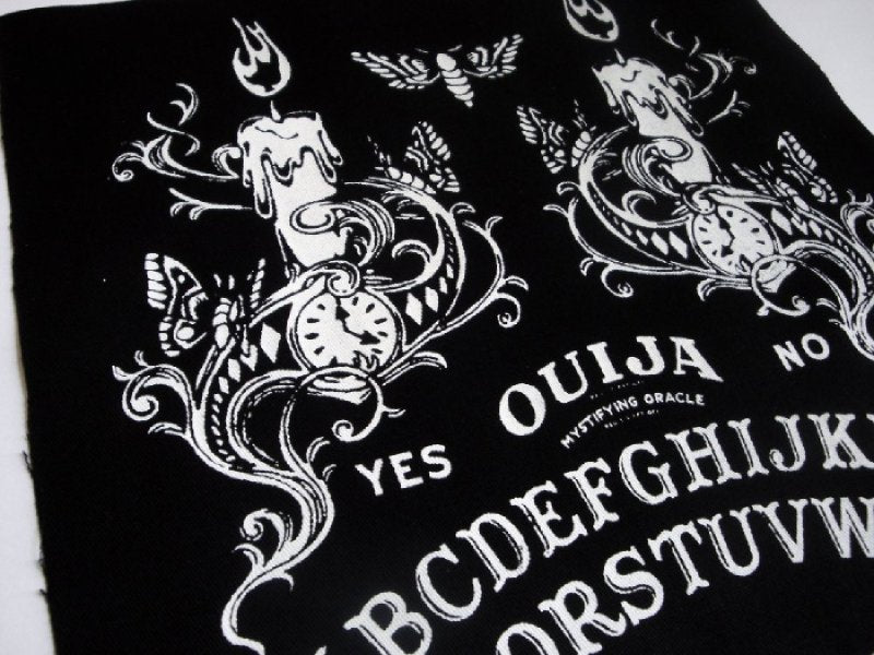 Moths & Candles Ouija Board Screen print Sew-on Back Patch