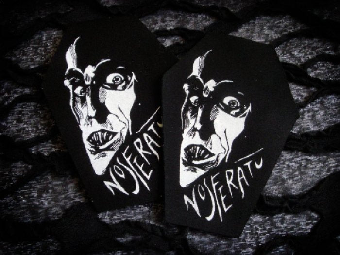 Nosferatu Coffin Screen print Sew-on Patch