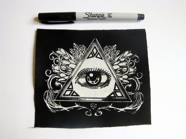 Illuminati Eye of Providence Screen print Sew-on Patch