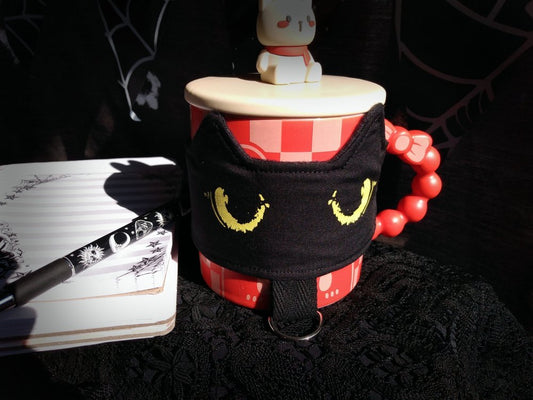 Black Cat Halloween/Goth Mug Cozy