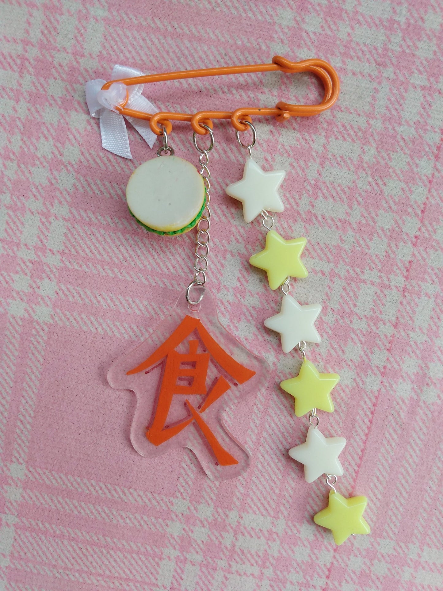 Burger & Stars Japanese Food Charms Kawaii Decora Kilt Pin Brooch