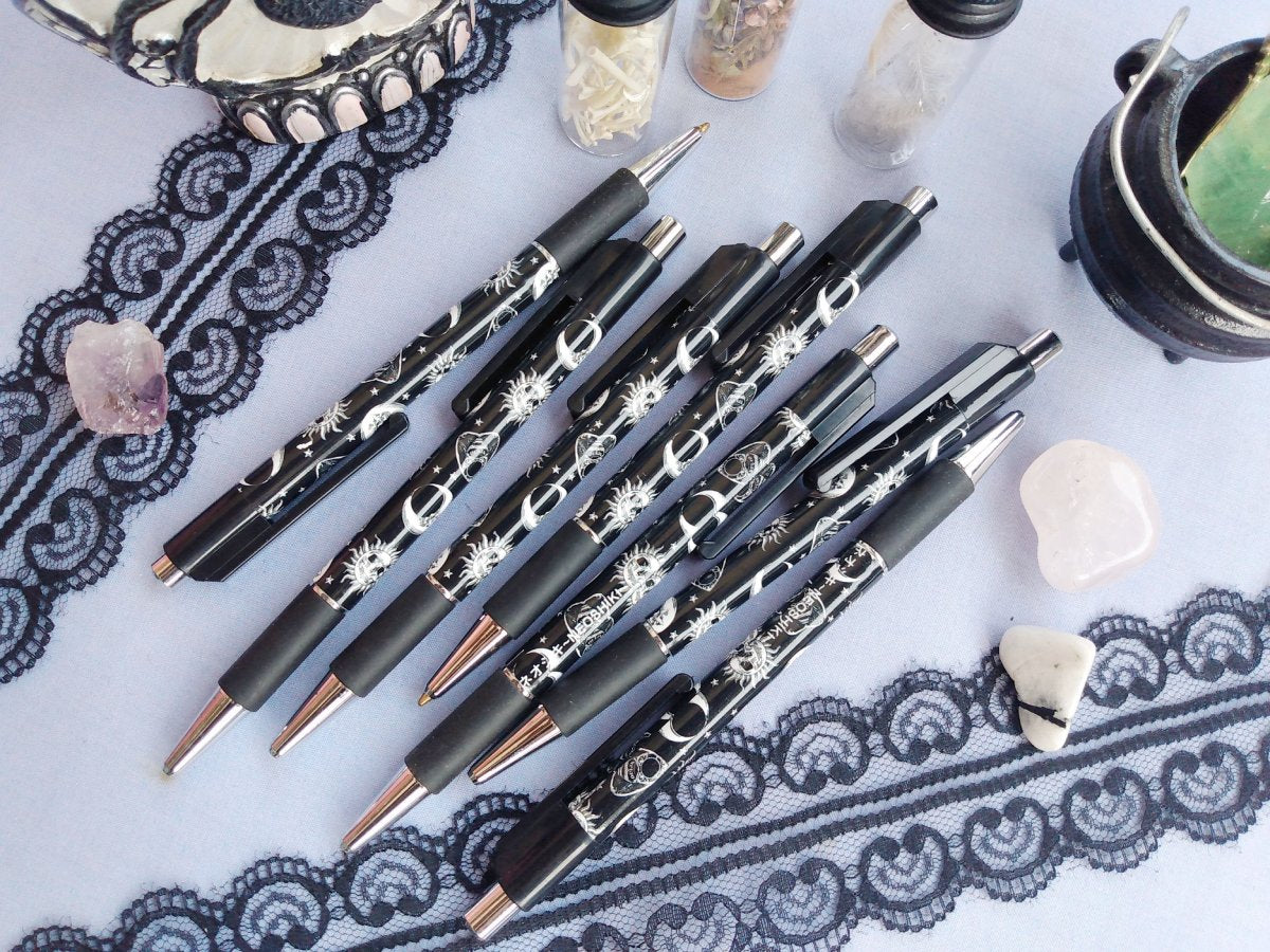 Ouija Sun & Moon Skulls Pens