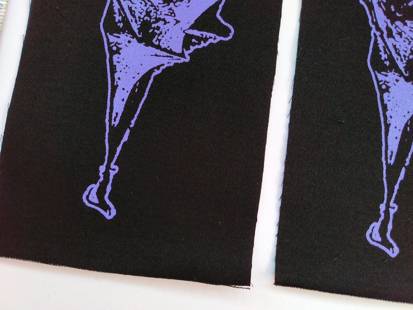 Hanging Bat Screen print Sew-on Patches