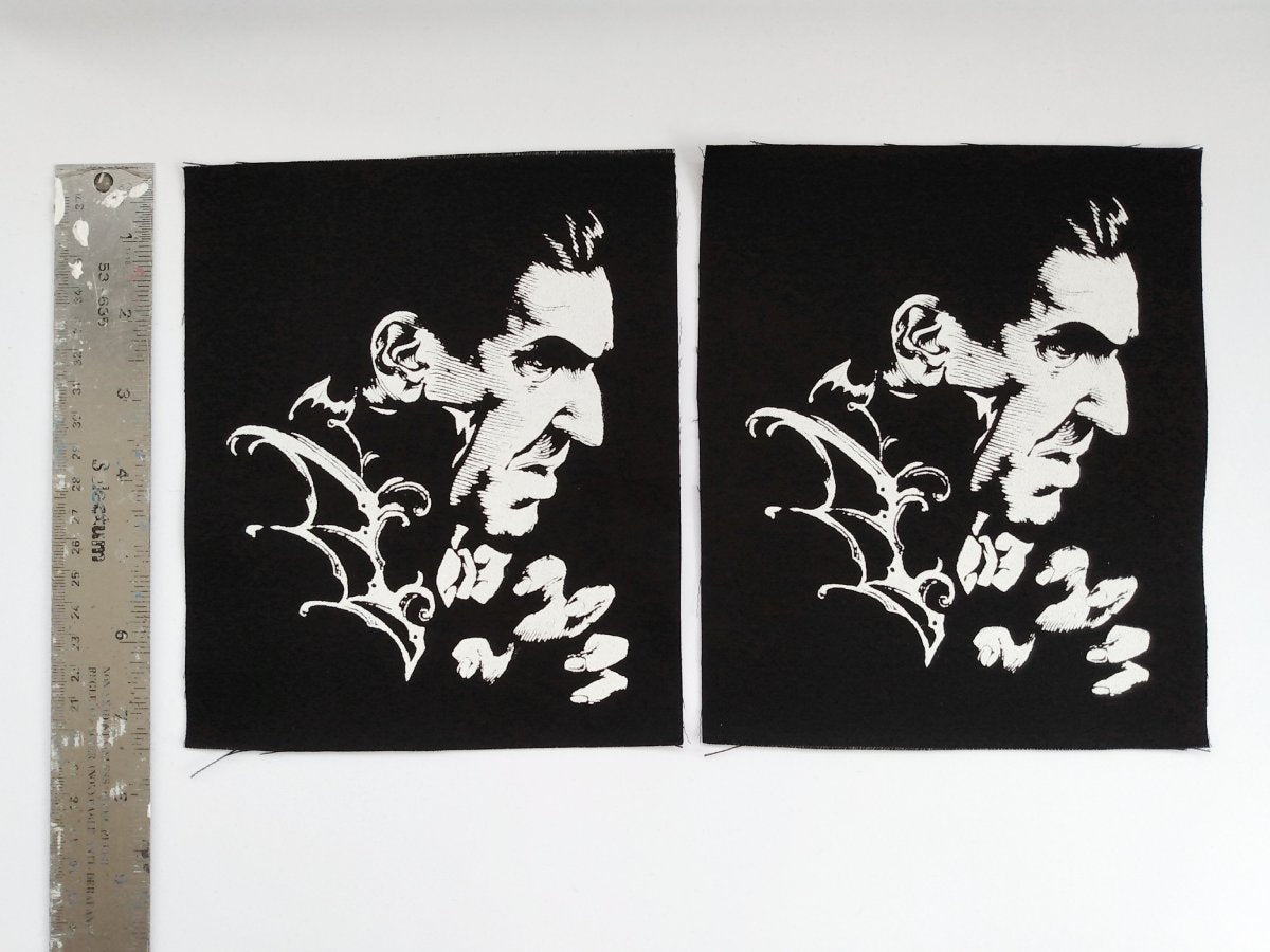 Horror Icons Collection: Bela Lugosi/Dracula Screen print Sew-on Patches