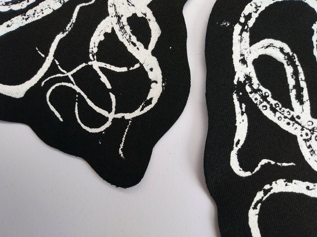 Octopus Screen print Sew-on Patches