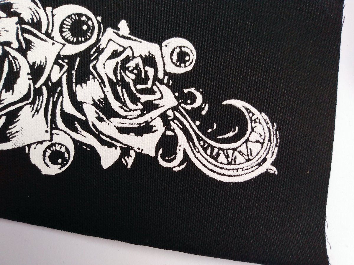 Roses & Eye balls Screen print Sew-on Patches