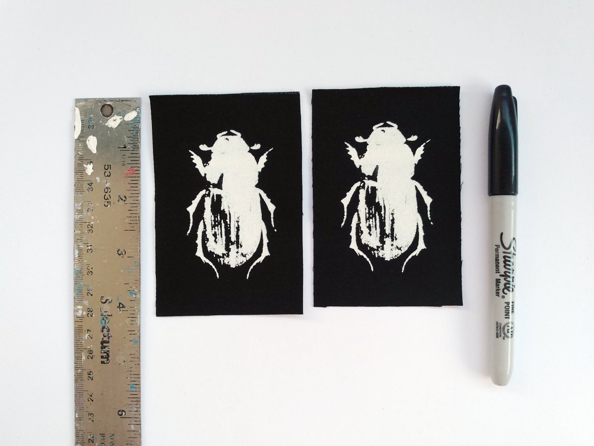 Beetles Screen print Sew-on Patches