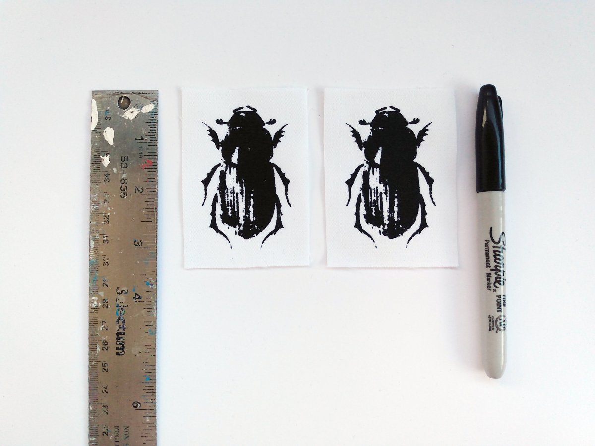 Beetles Screen print Sew-on Patches