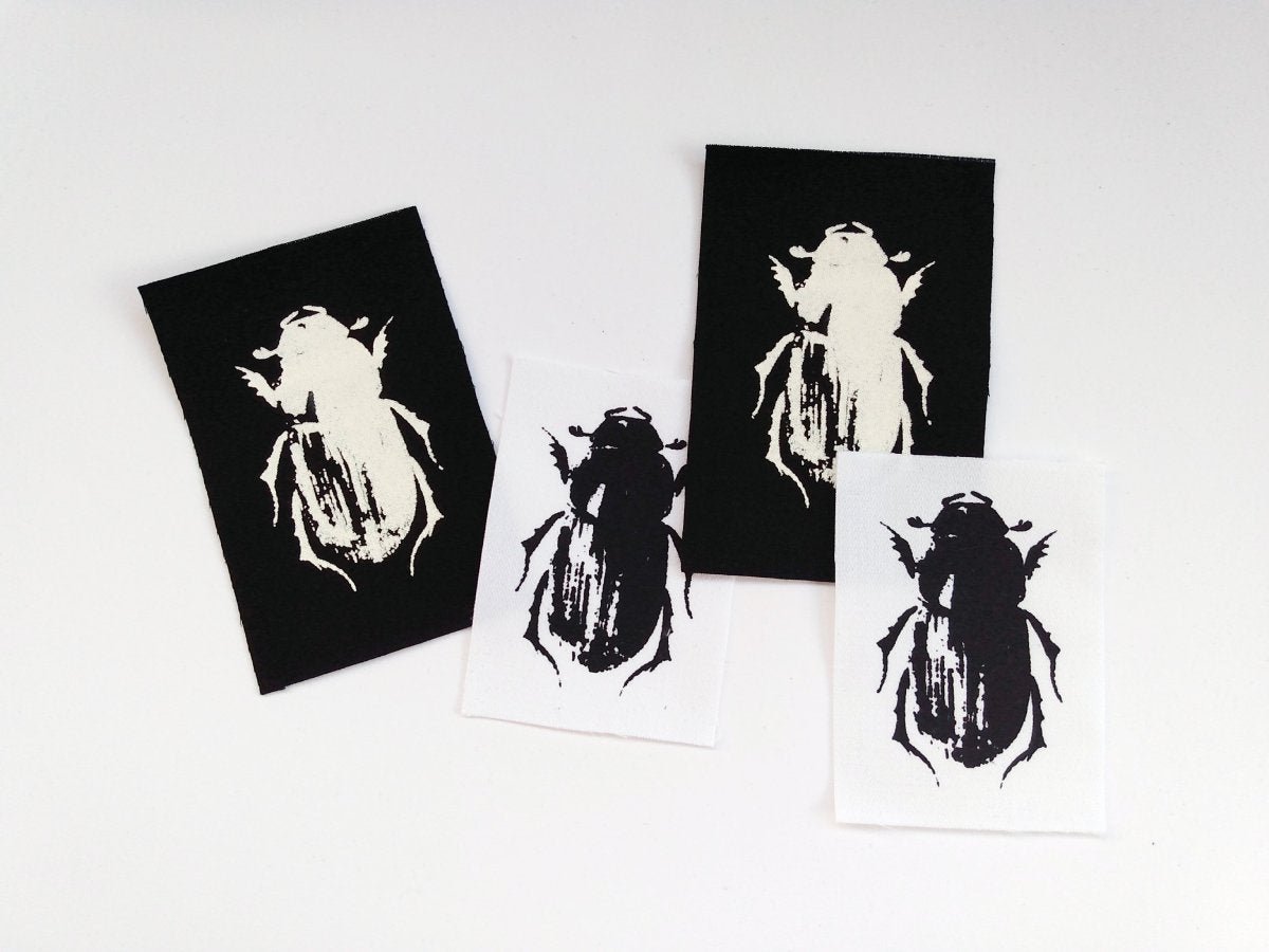 Beetles Screen print Sew-on Patches