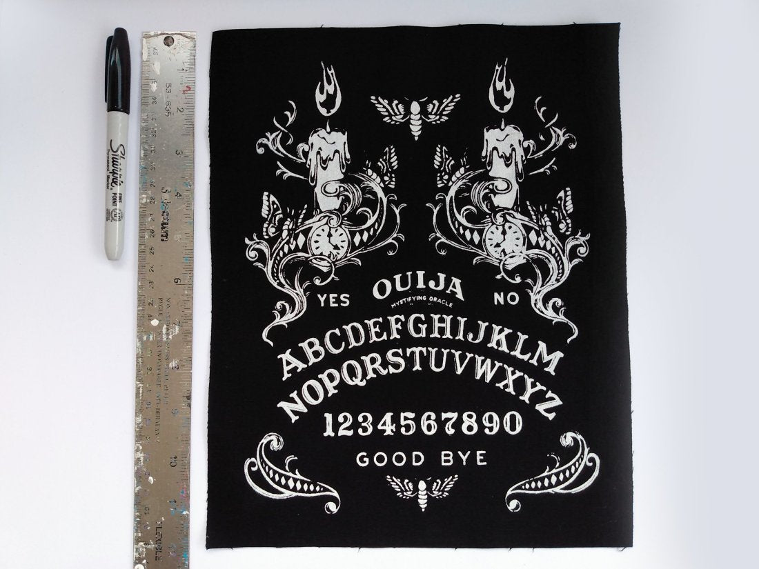 Moths & Candles Ouija Board Screen print Sew-on Back Patches