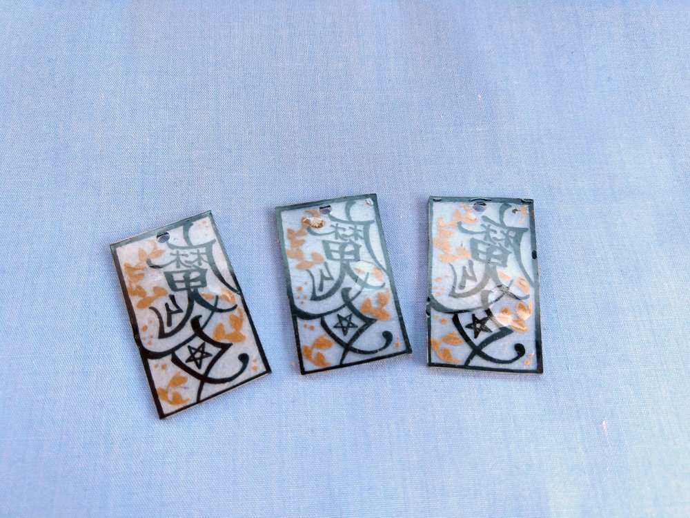 Japanese Witch Kanji Handmade Acrylic Word Charms