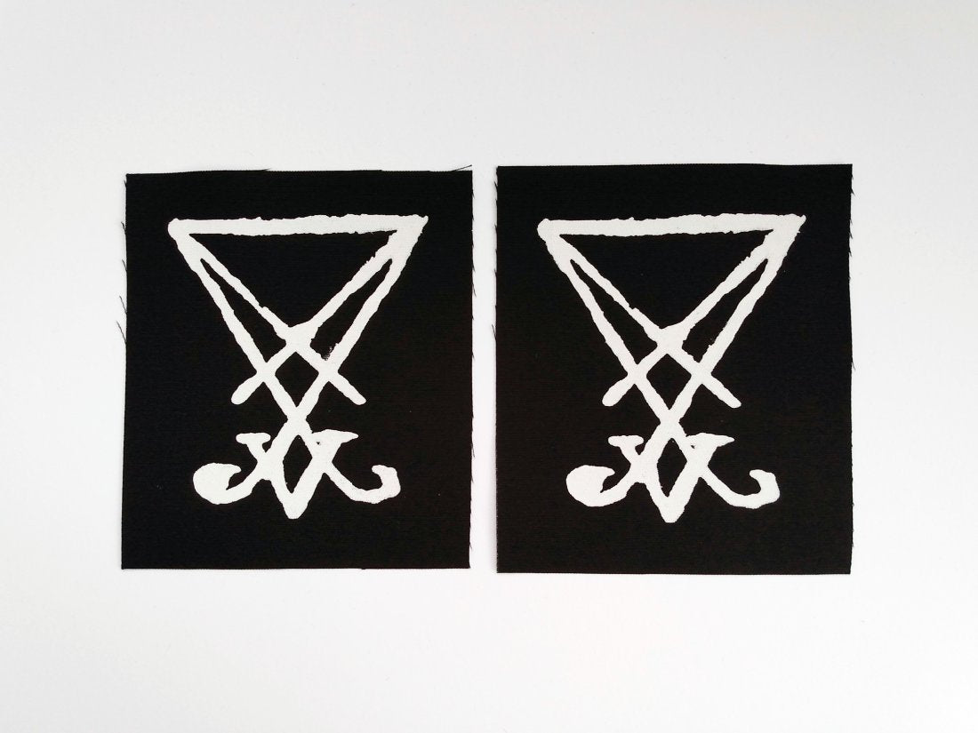 Lucifer Symbol Screen print Sew-on Patches