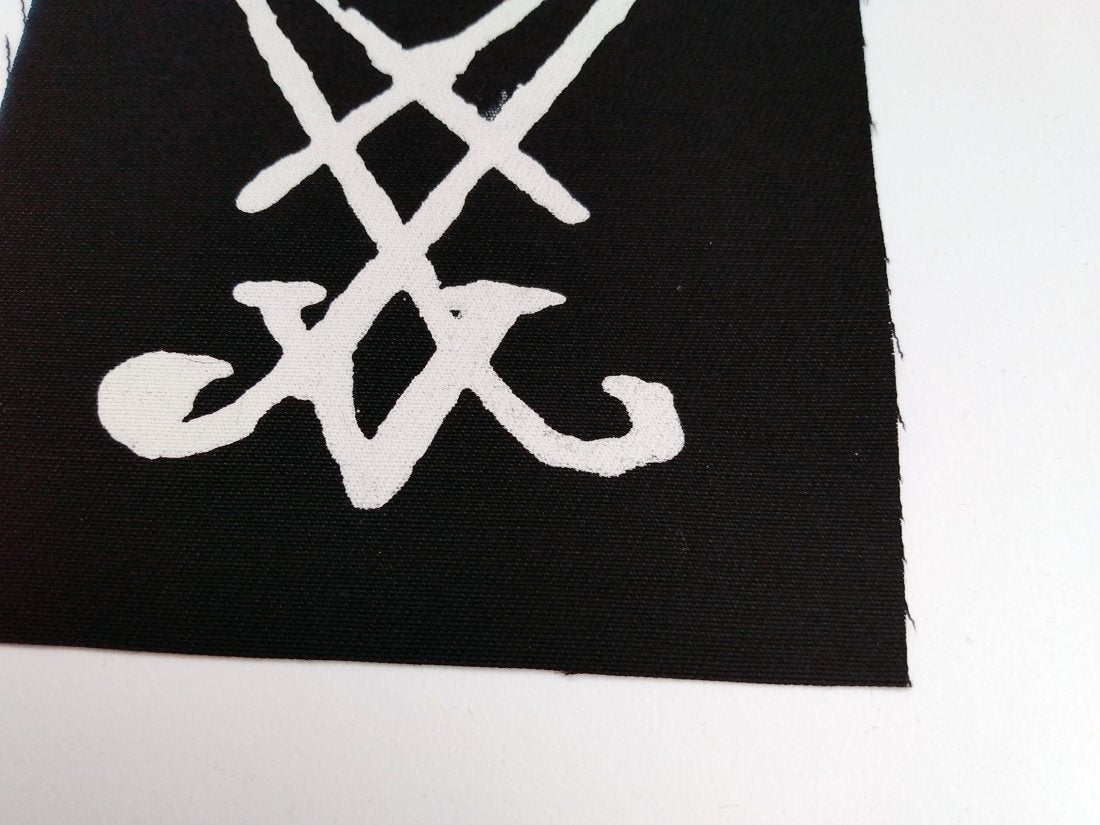 Lucifer Symbol Screen print Sew-on Patches