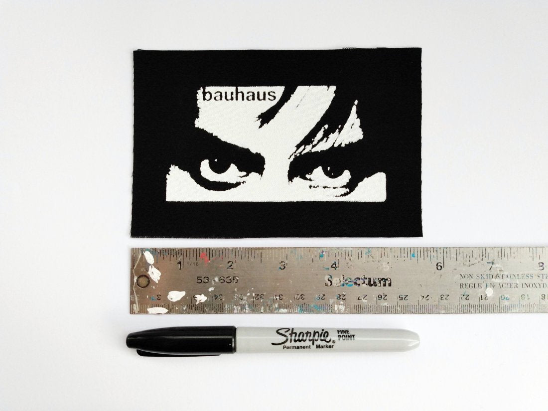 Bauhaus Peter Murphy Eyes Screen print Sew-on Patches