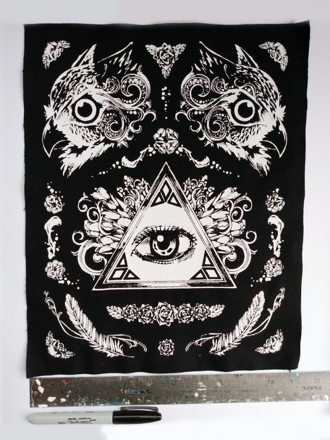 Illuminati Eye of Providence Symbol & Owls Back Patches