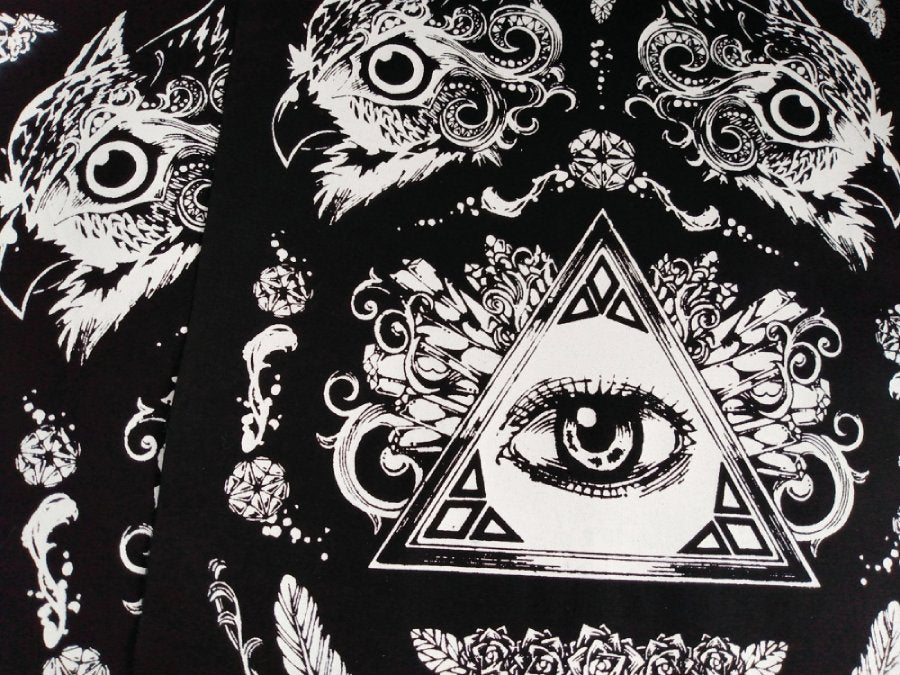 Illuminati Eye of Providence Symbol & Owls Back Patches