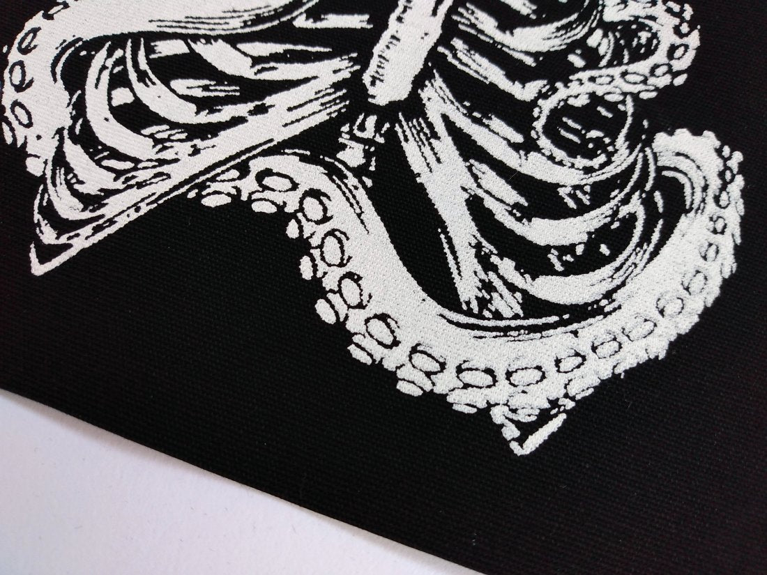 Bones 'n Anatomy Collection: Ribcage with Tentacles Screen print Sew-on Patches