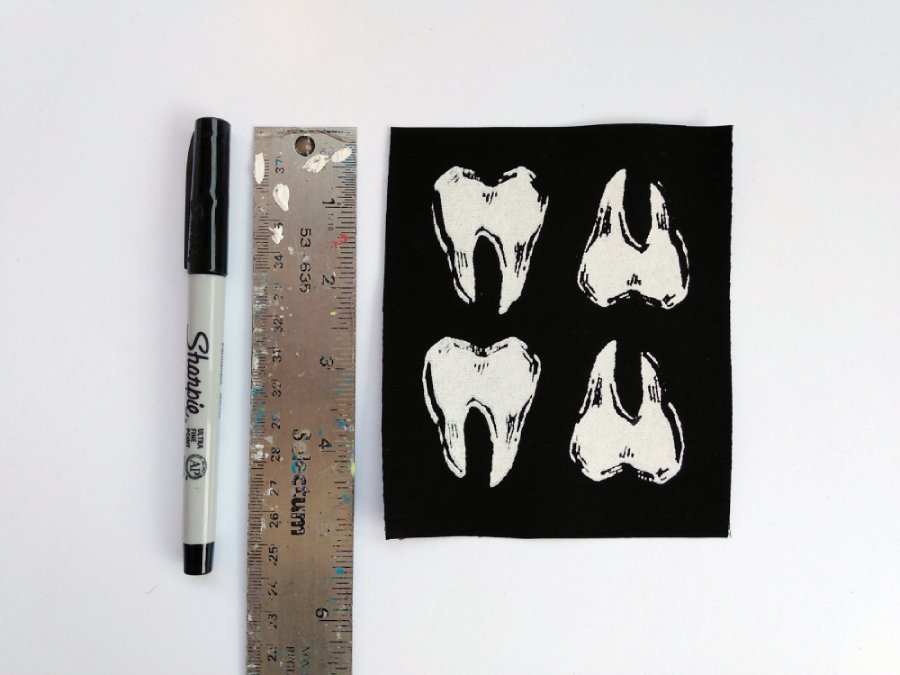 Bones 'n Anatomy Collection Screen print Sew-on Patches Set