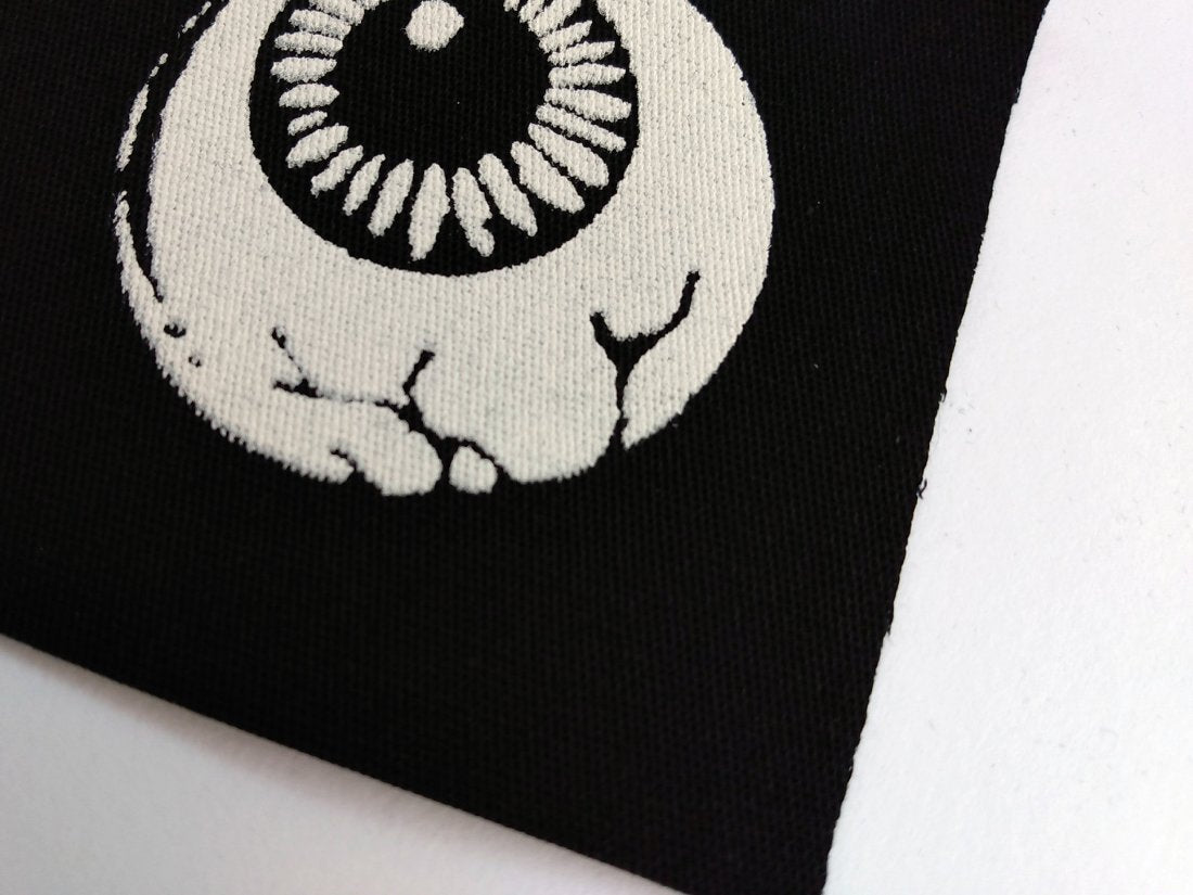 Bones 'n Anatomy Collection: 2 Eye balls Screen print Sew-on Patches Sets