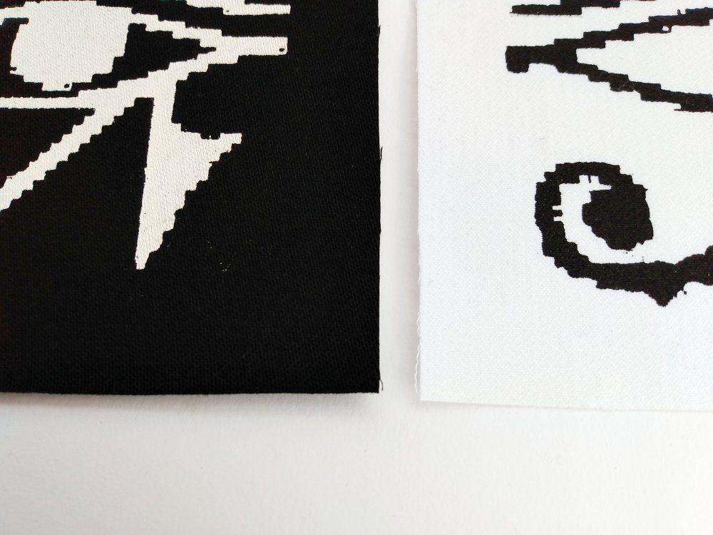 Pixelated Eye of Horus Screen print Sew-on Patches