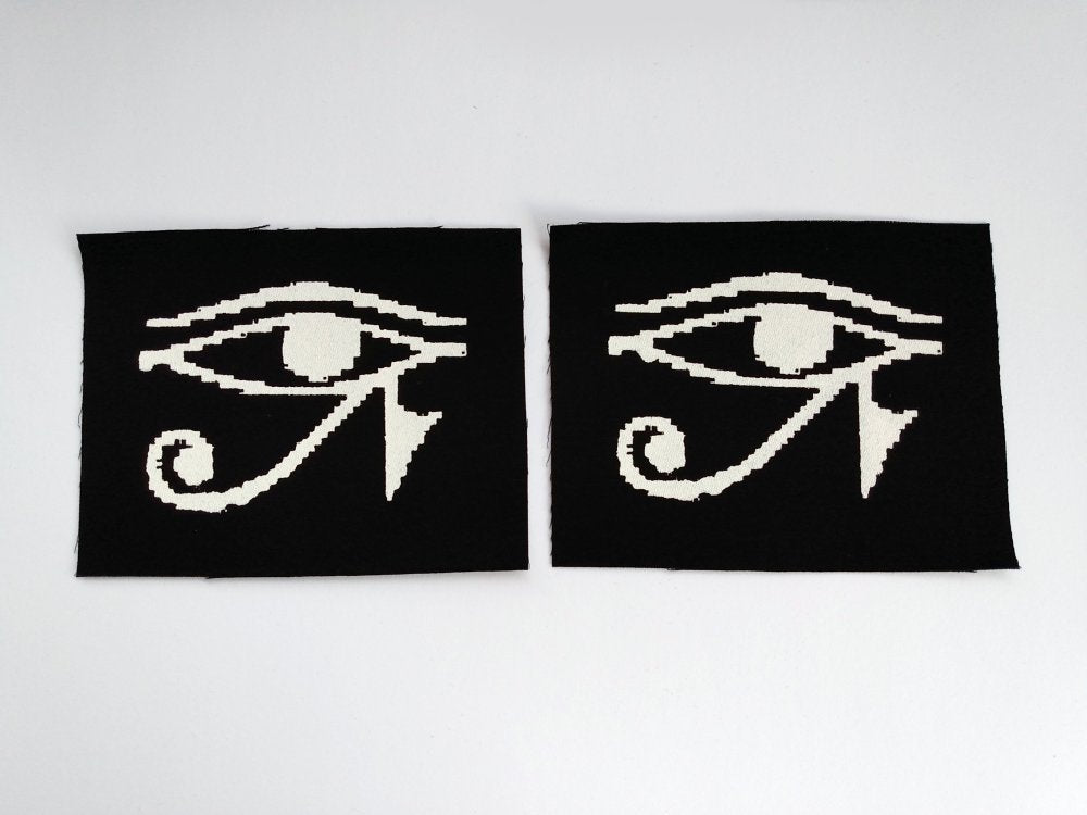 Pixelated Eye of Horus Screen print Sew-on Patches