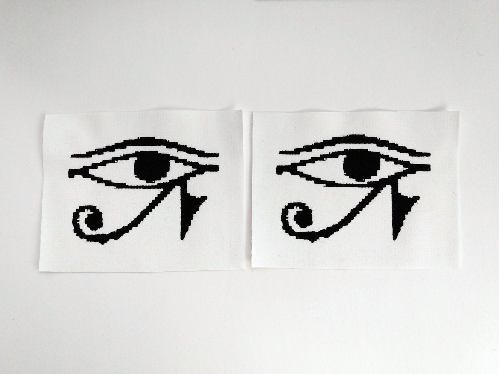 Pixelated Eye of Horus Screen print Sew-on Patches