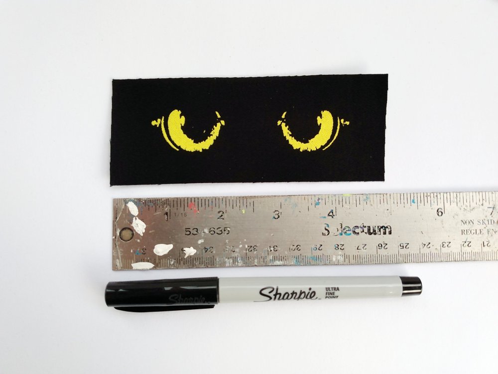 Cat Eyes Screen print Sew-on Patches