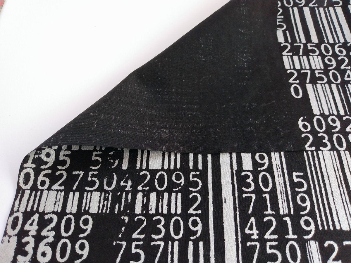 NEW! Original Barcodes Screenprinted Cyber Punk Fabric (Silver ver.)