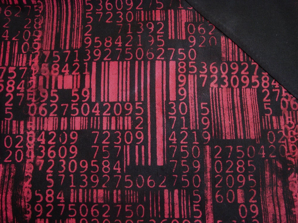Barcodes Cyber punk Bandana Scarf (Red & Silver version)