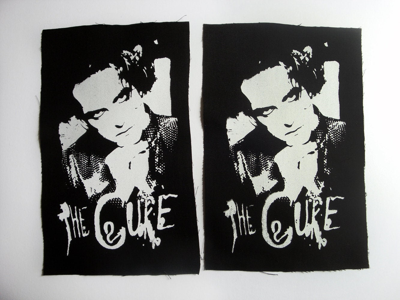 The Cure Robert Smith Screen print Sew-on Patch