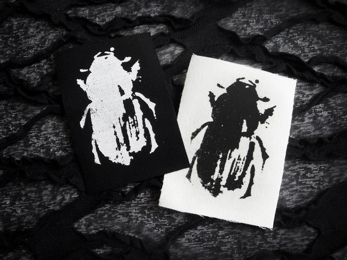 Beetles Screen print Sew-on Patch