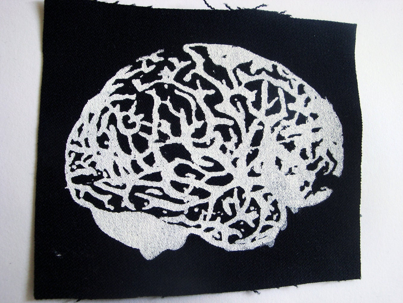 Brain Screen print Sew-on Patch