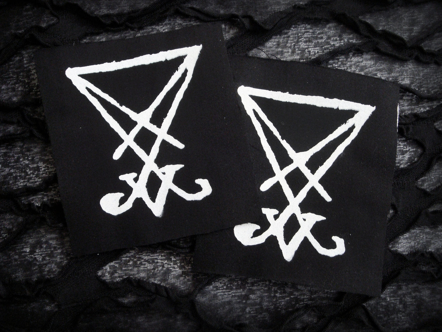 Lucifer Symbol Screen print Sew-on Patch