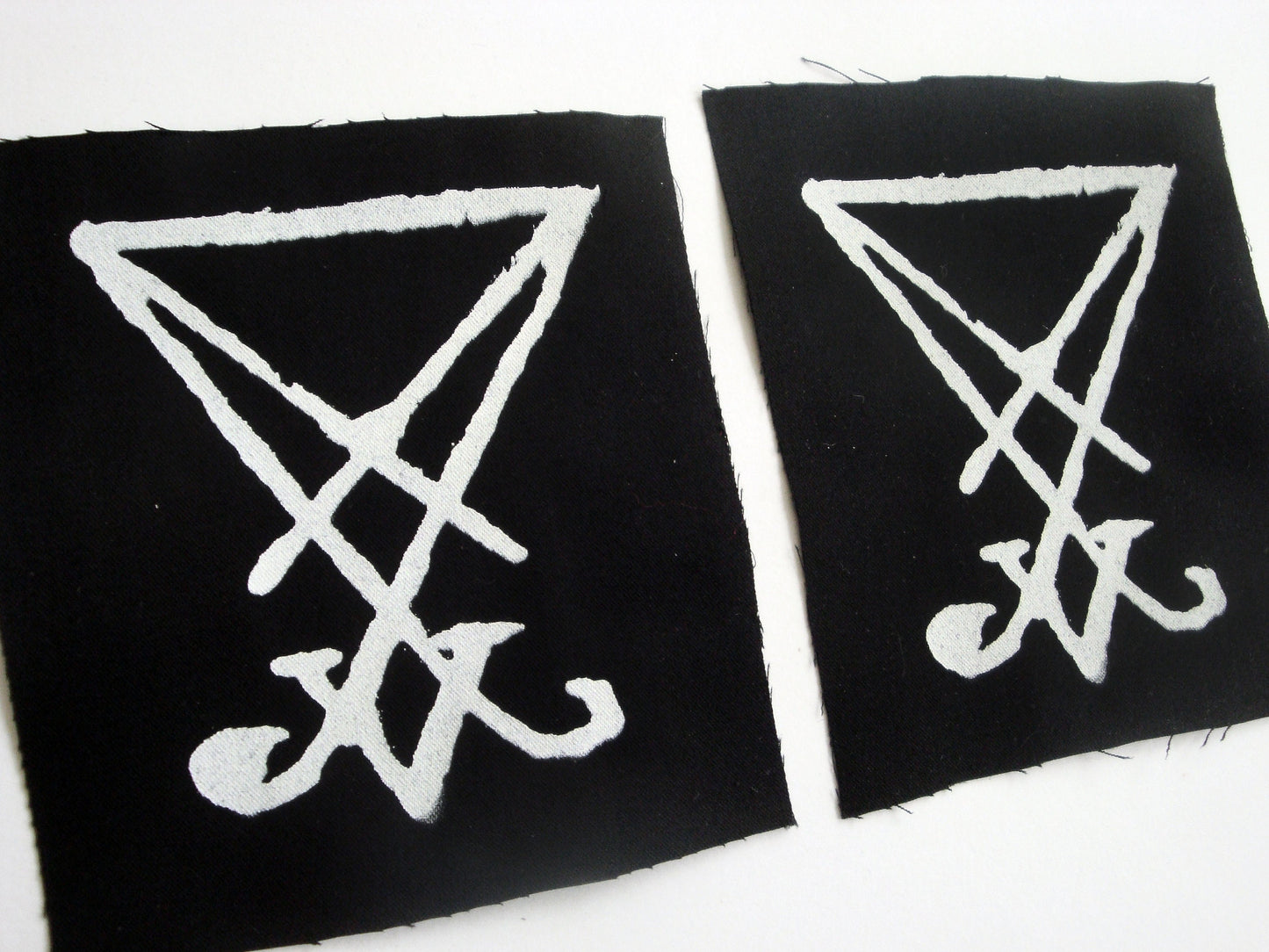 Lucifer Symbol Screen print Sew-on Patch