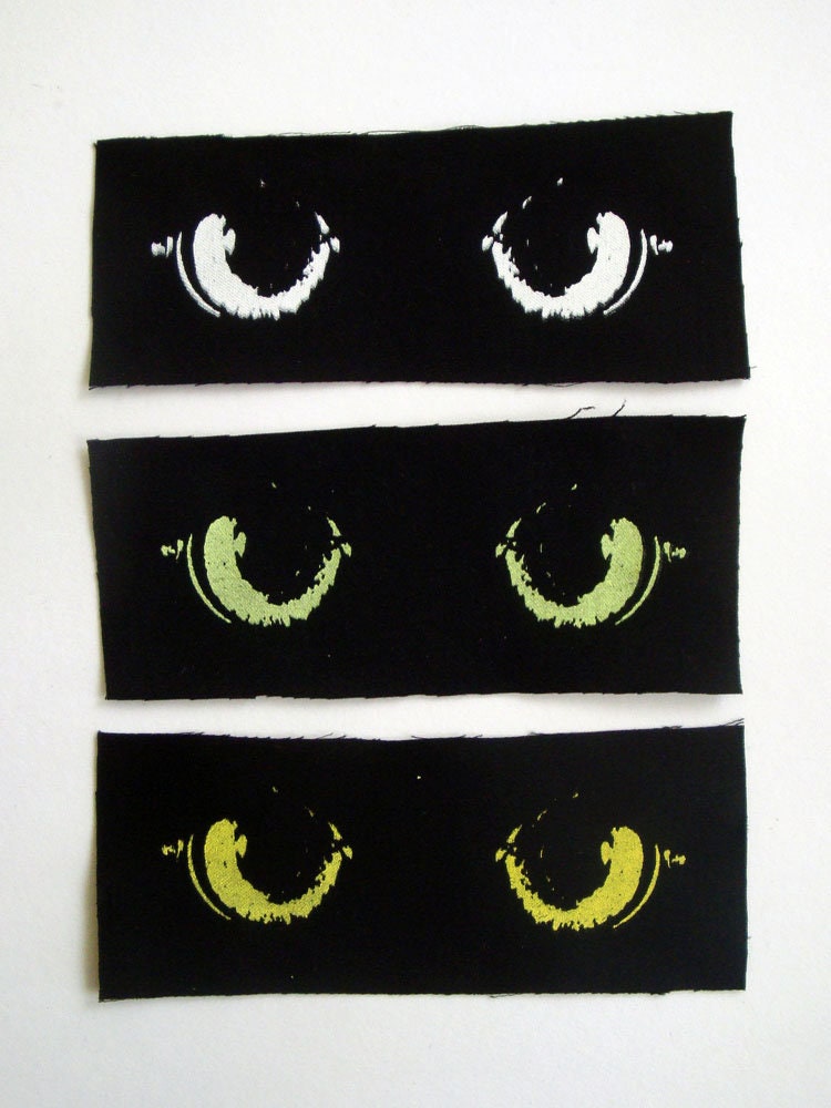 Cat Eyes Screen print Sew-on Patch