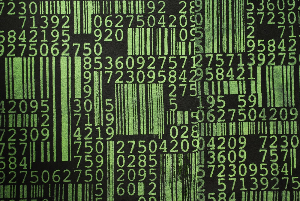 Barcodes Cyber punk Bandana Scarf (Green & White version)