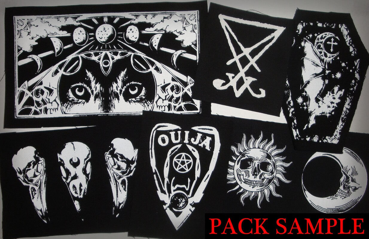 Wiccan, Satanic & Ouija Mystery Sew-on Patch Packs
