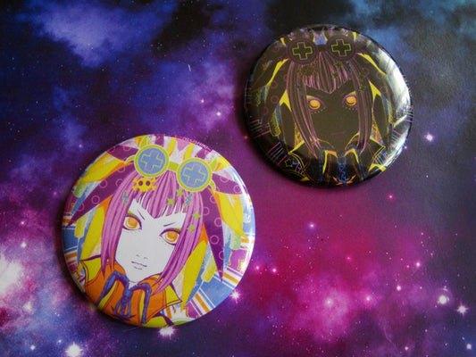 Raver Girl Colourful Kawaii Buttons