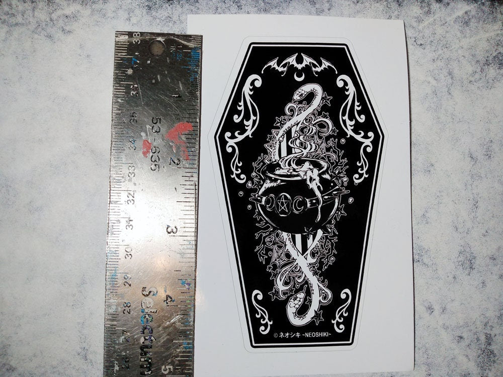 Occult Snakes Coffin & Tombstones Decal Stickers