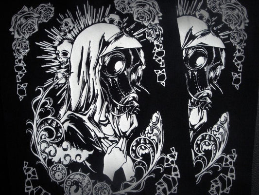 Virgin Mary with Gas Mask Screen print Sew-on Back Patch